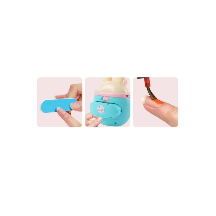 Set manichiura si make up Bunny Beauty Salon pentru copii, oje incluse, stampile, 17 accesorii, multicolor, Doty®️ [2]