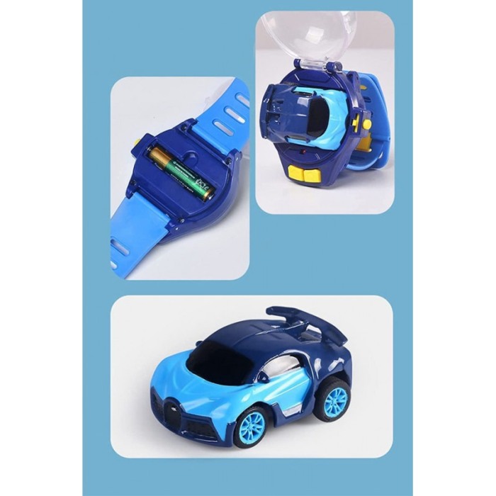 Set Masinuta de jucarie Mini Ride WatchMe, cu telecomanda ceas, 2.4 GHz, scara 1:64, albastru [5]