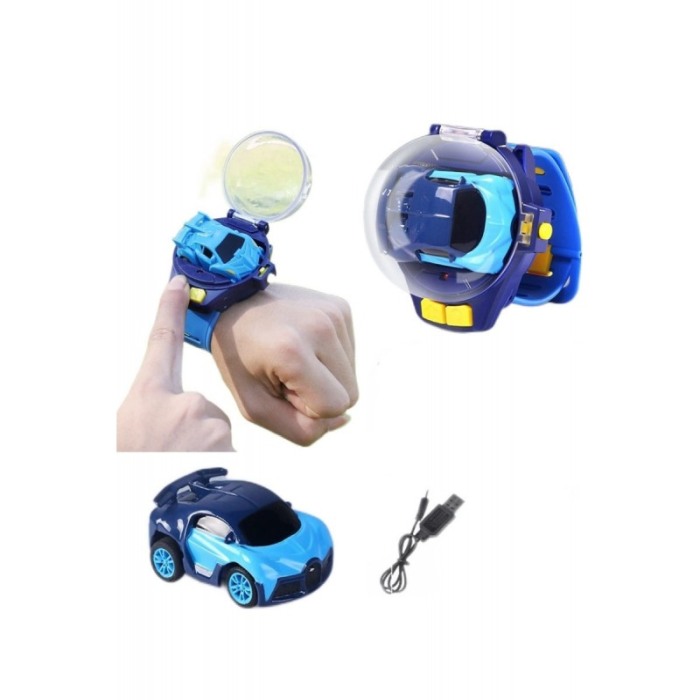 Set Masinuta de jucarie Mini Ride WatchMe, cu telecomanda ceas, 2.4 GHz, scara 1:64, albastru [6]