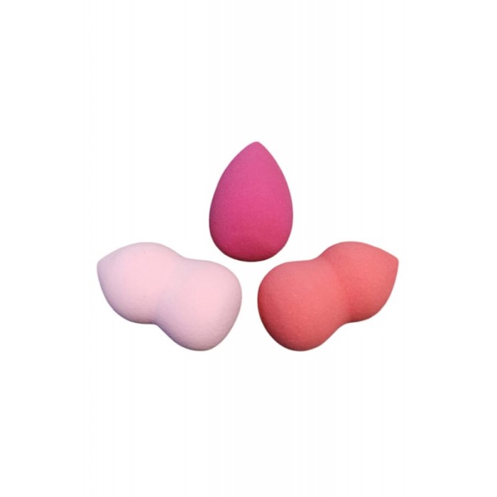 Set mini bureti make up LisaBeauty Doty®, 3 piese, aplicator fond de ten, corector, forma para si lacrima, multicolor, 3 cm [1]