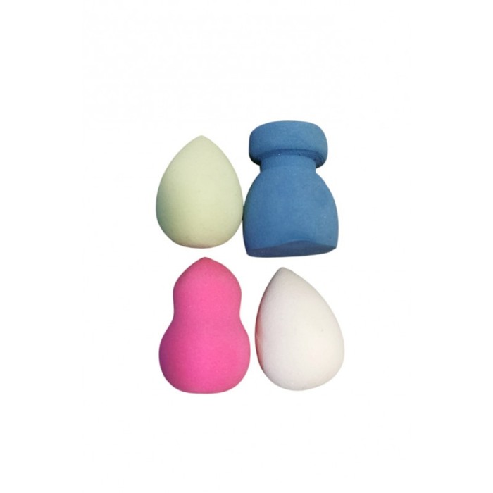 Set mini bureti make up LisaBeauty Doty®, 4 piese, aplicator fond de ten, corector, usor de folosit si curatat, multicolor, 4 cm [1]