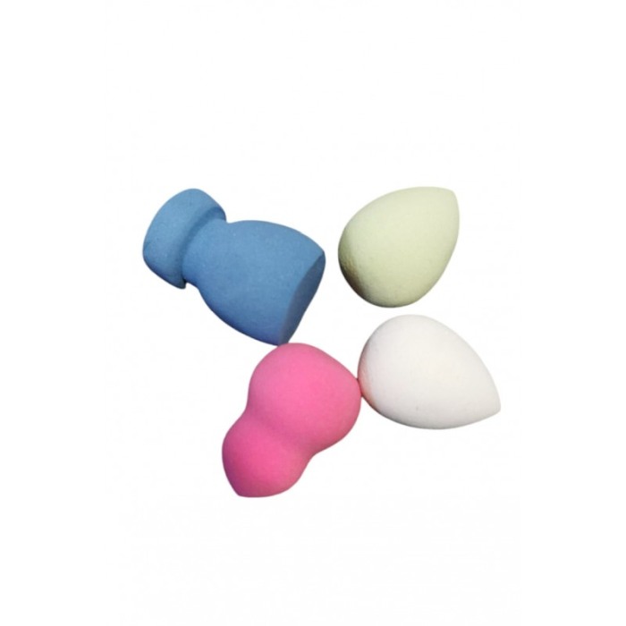 Set mini bureti make up LisaBeauty Doty®, 4 piese, aplicator fond de ten, corector, usor de folosit si curatat, multicolor, 4 cm [2]