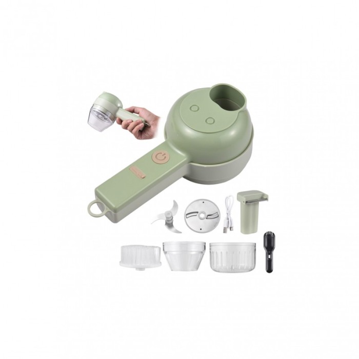 Set Mini Tocator electric multifunctional GreenChopper, accesorii incluse, 20 cm, verde, [1]