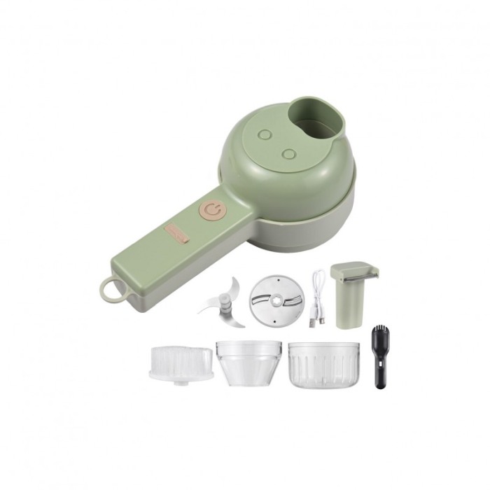 Set Mini Tocator electric multifunctional GreenChopper, accesorii incluse, 20 cm, verde, [4]