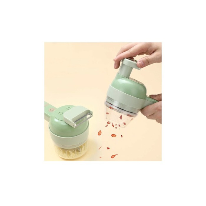 Set Mini Tocator electric multifunctional GreenChopper, accesorii incluse, 20 cm, verde, [5]