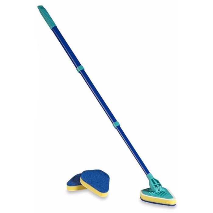 Set Mop Expand Fresh , ergonomic, maner telescopic, 3 paduri incluse, forma dreptunghiulara,universal,albastru/verde [4]