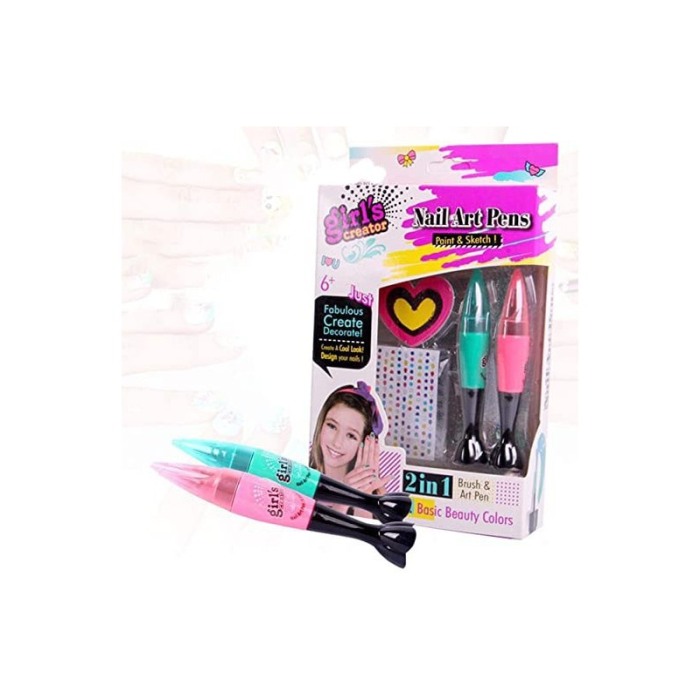 Set  Nail art 3d  pentru copii, Oja ,pila, strasuri , desene, 5 accesorii,Doty [3]