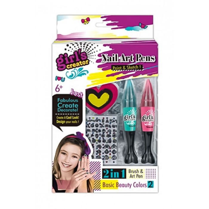 Set  Nail art 3d  pentru copii, Oja ,pila, strasuri , desene, 5 accesorii,Doty [5]