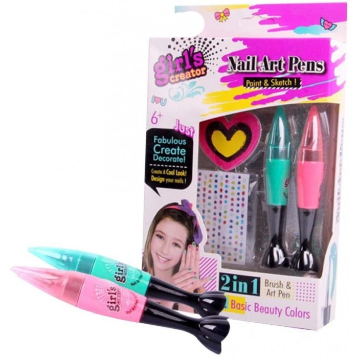 Set  Nail art 3d  pentru copii, Oja ,pila, strasuri , desene, 5 accesorii,Doty [2]