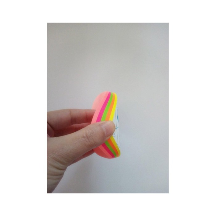 Set notite adezive Heart Bubbles, tip post it, 100 bucati, multicolor, 7x7 cm, Doty®️ [5]