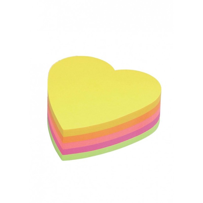 Set notite adezive Heart Bubbles, tip post it, 100 bucati, multicolor, 7x7 cm, Doty®️ [3]