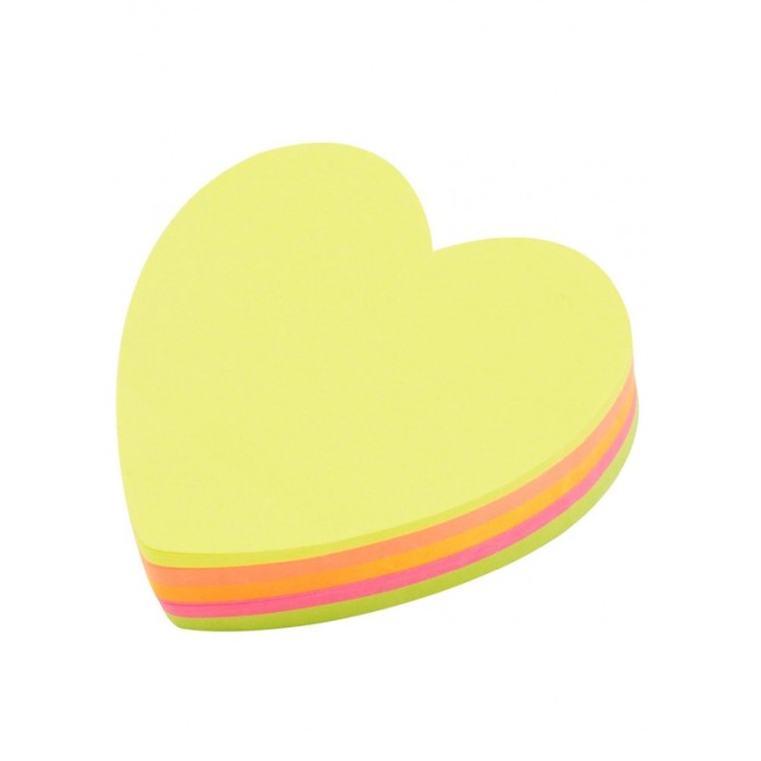 Set notite adezive Heart Bubbles, tip post it, 100 bucati, multicolor, 7x7 cm, Doty®️ [4]
