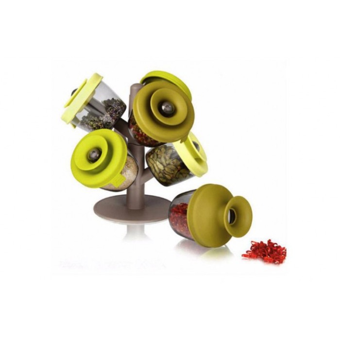 Set organizator Spice pop-up pentru condimente, 7 piese,verde [3]