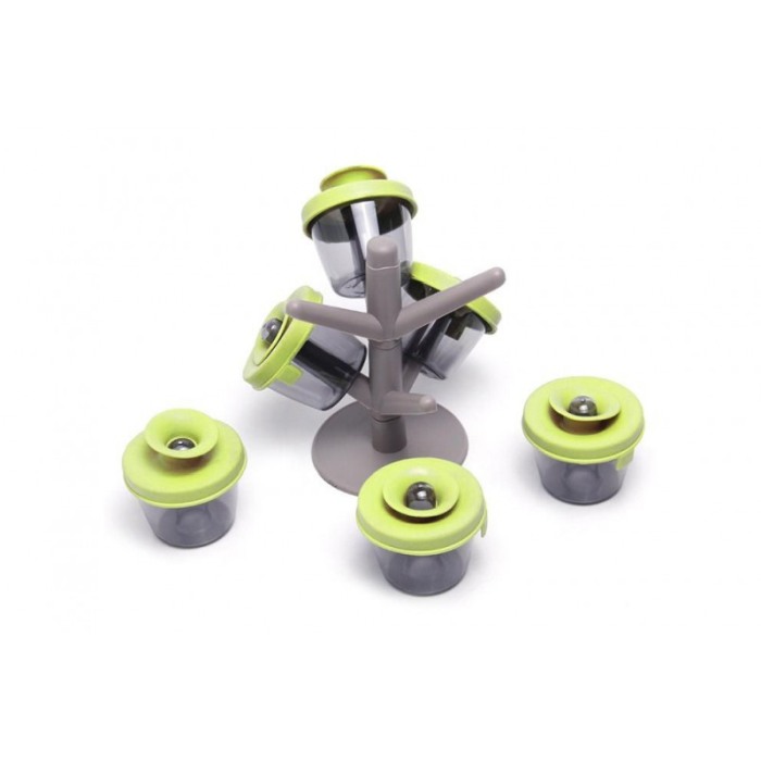 Set organizator Spice pop-up pentru condimente, 7 piese,verde [5]