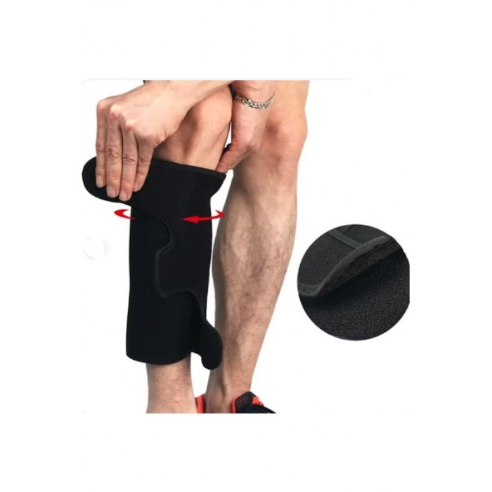 Set orteze pentru gambe, din neopren perforat, prindere cu scai, ajustabile, negre, Doty®️ [5]