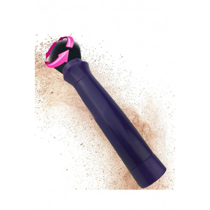 Set pensula machiaj 360 Make-up Spin, cu baterie, rotire 360 de grade, 4 capete interschimbabile,portabila si practica, acoperir [3]
