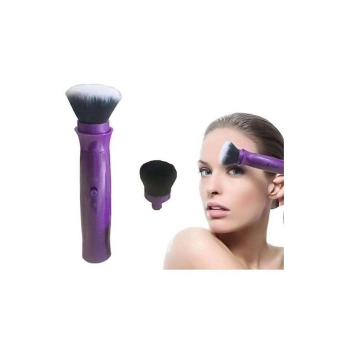 Set pensula machiaj 360 Make-up Spin, cu baterie, rotire 360 de grade, 4 capete interschimbabile,portabila si practica, acoperir [2]