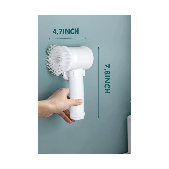 Set Perie multifunctionala electrica HouseHelper, accesorii incluse, functioneaza cu baterii, alb, Doty®️ [5]