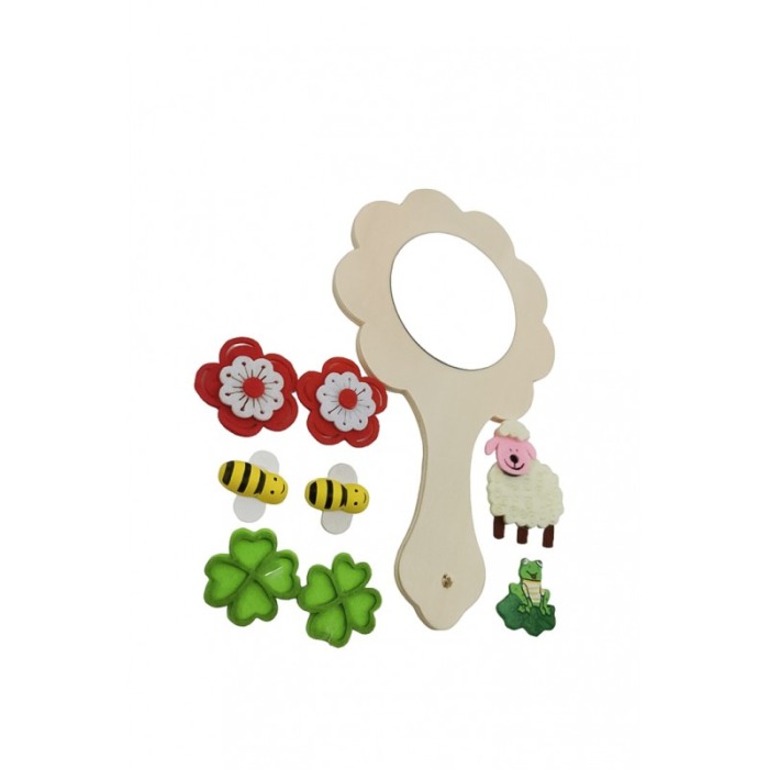Set pictura My Flower Mirror, accesorii si acuarele incluse, distractiv si educativ, din lemn, Doty®️ [2]