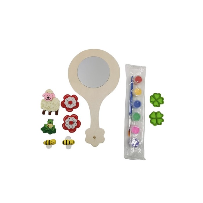 Set pictura My Mirror, accesorii si acuarele incluse, distractiv si educativ, din lemn, Doty®️ [1]