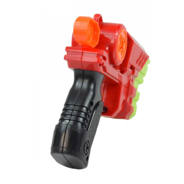 Set pistol de jucarie TopBlaster Doty®, cu 5 proiectile cu burete incluse, 18x14 cm, rosu [5]