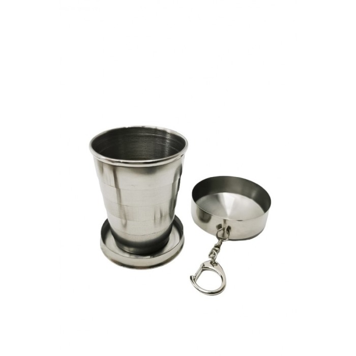Set plosca cu 4 pahare pliabile si 3 tacamuri, din inox, capacitate 1.9 l, Doty®️ [3]