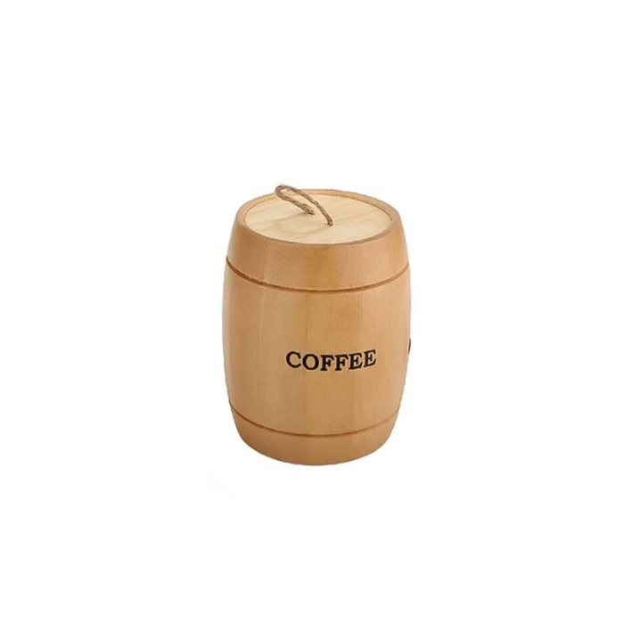 Set Rasnita manuala de cafea VintageCof Doty®, butoi din lemn, sistem macinare ceramic, design vintage, 16.5x9.5 cm [4]