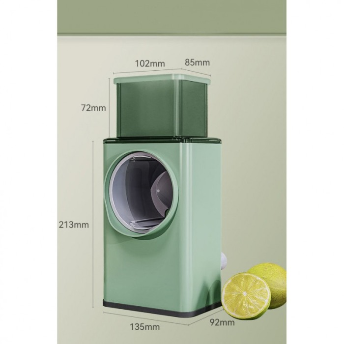 Set Razatoare multifunctionala Green Veggie Cutter, pentru legume, fructe sau nuci, otel inoxidabil, 4 lame incluse, verde [2]