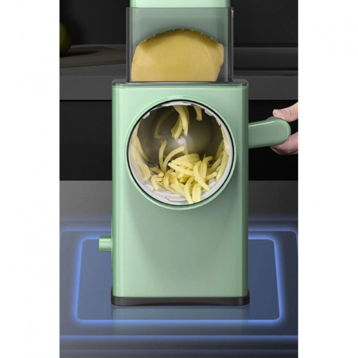 Set Razatoare multifunctionala Green Veggie Cutter, pentru legume, fructe sau nuci, otel inoxidabil, 4 lame incluse, verde [5]