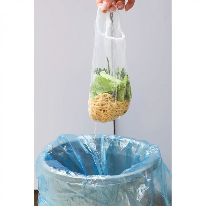 Set Sita pentru chiuveta Unclogged Sink, tip plasa, 100 saculeti inclusi, suport cu ventuze, 21x21x29 cm, verde [3]