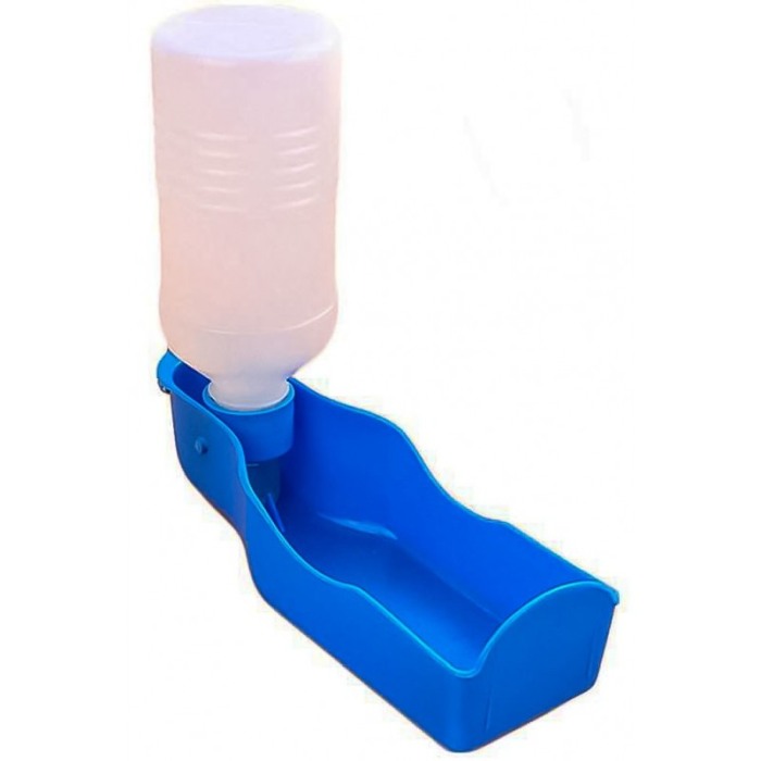Set sticla portabila 400 ml ,pentru animale de companie culoare ALBASTRA Doty [2]