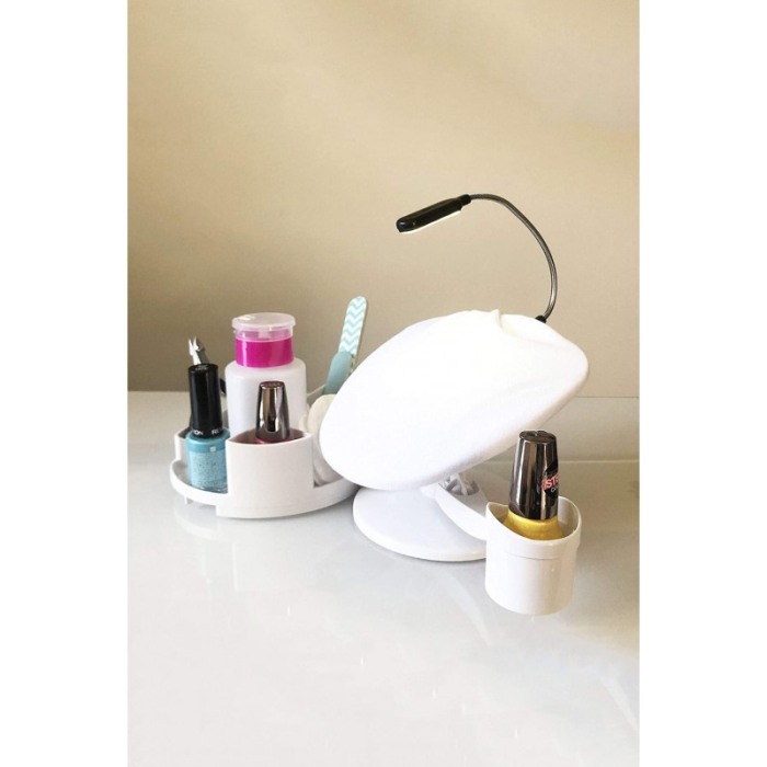 Set Suport pentru manichiura si pedichiura NailsDone, cu accesorii incluse, 34,5x19,5 cm, alb, Doty®️ [3]