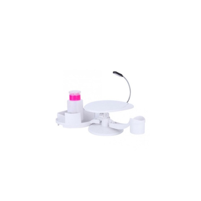 Set Suport pentru manichiura si pedichiura NailsDone, cu accesorii incluse, 34,5x19,5 cm, alb, Doty®️ [1]