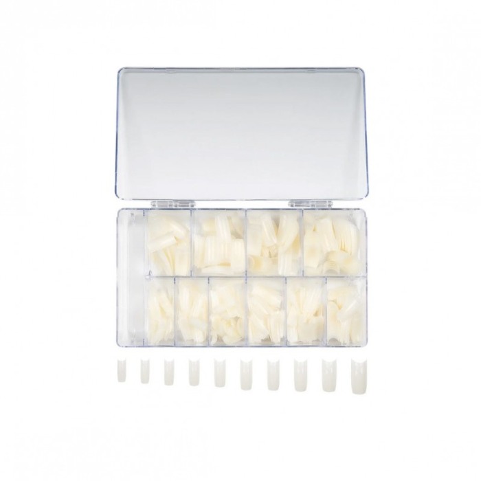 Set tipsuri Square Nails, 500 bucati, flexibile, 10 dimensiuni, culoare naturala, forma patrata cu margini ovale, Doty®️ [4]