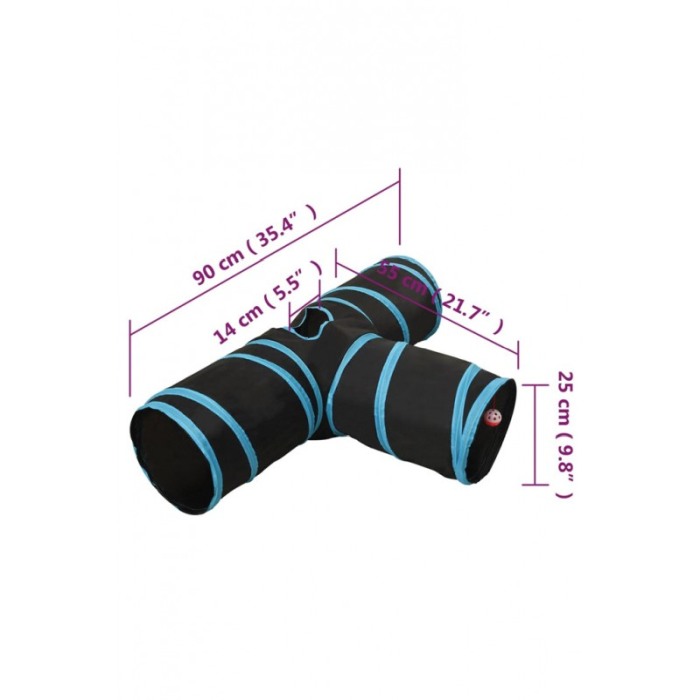 Set Tunel de joaca pentru pisicute sau alte animalute de dimensiuni mici TTube Doty®, cu jucarii/accesorii incluse, 80x30x25, [2]