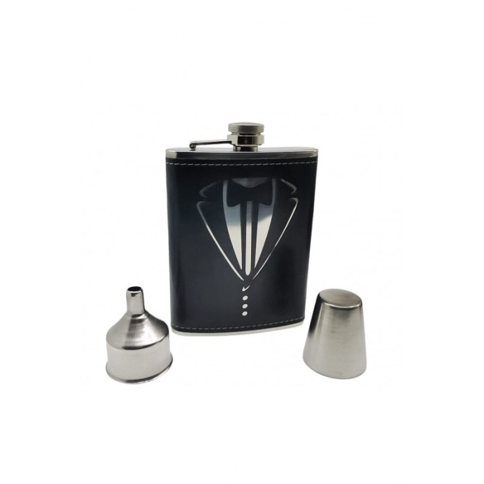 Set TuxedoGame Doty® cutie eleganta cadou, joc de sah complet, plosca de 100 ml, zaruri si joc de carti, 24x18 cm [4]