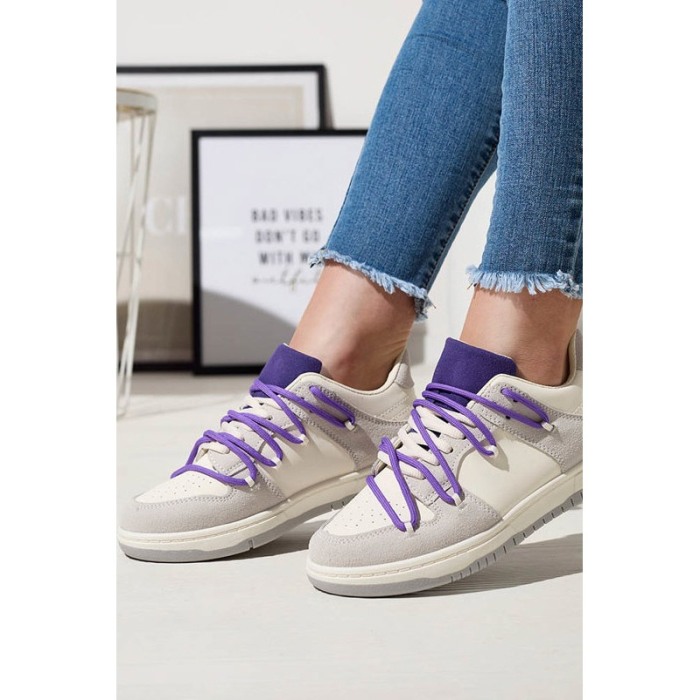 Sireturi CoolLaces pentru pantofi sport, elastice, 0.4x120 cm, mov, Doty®️ [2]