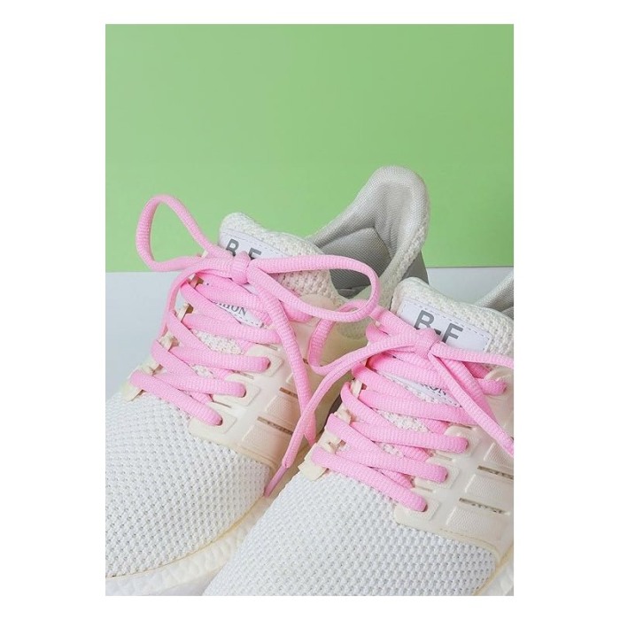 Sireturi CoolLaces pentru pantofi sport, elastice, 0.4x120 cm, roz deschis, Doty®️ [3]