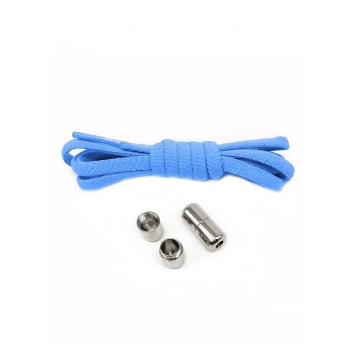 Sireturi CoolMag pentru pantofi sport, elastice, cu capsula magnetica, 0.6x120 cm, albastru deschis, Doty®️ [2]