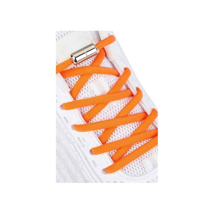 Sireturi CoolMag pentru pantofi sport, elastice, cu capsula magnetica, 0.6x120 cm, portocaliu, Doty®️ [5]