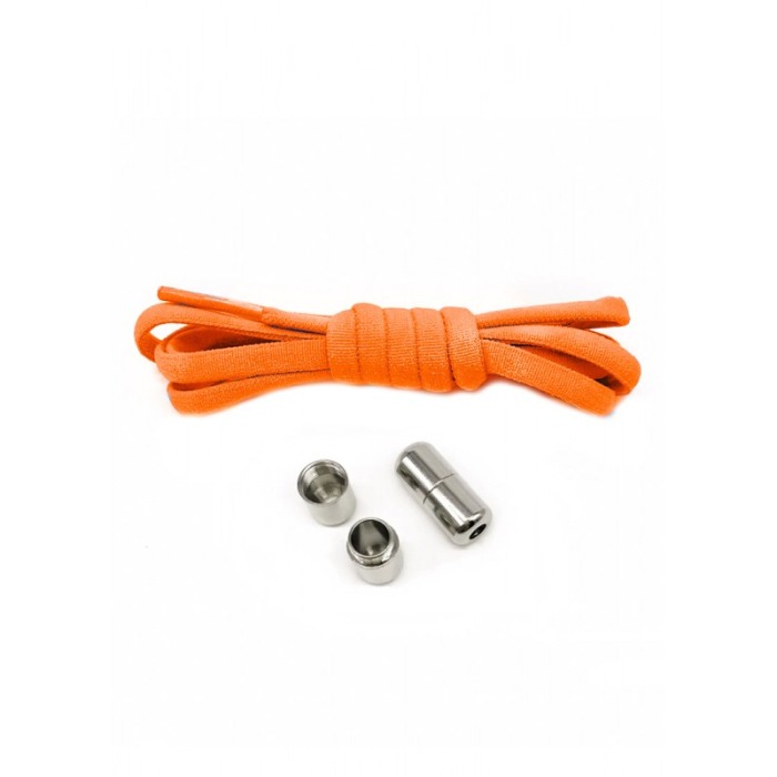 Sireturi CoolMag pentru pantofi sport, elastice, cu capsula magnetica, 0.6x120 cm, portocaliu, Doty®️ [2]