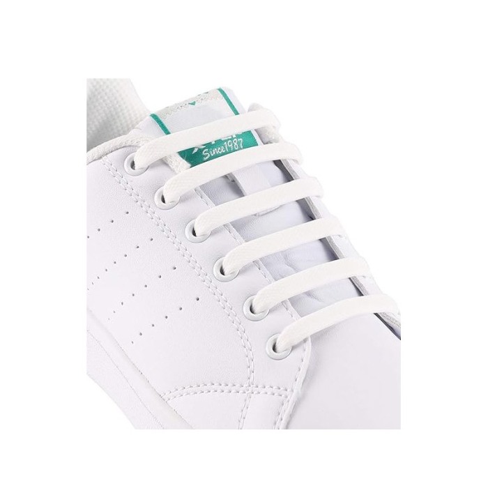 Sireturi FreeLaces Doty® pentru incaltaminte, 12 bucati, din silicon, nu necesita legare/dezlegare, 1 cm, alb [4]
