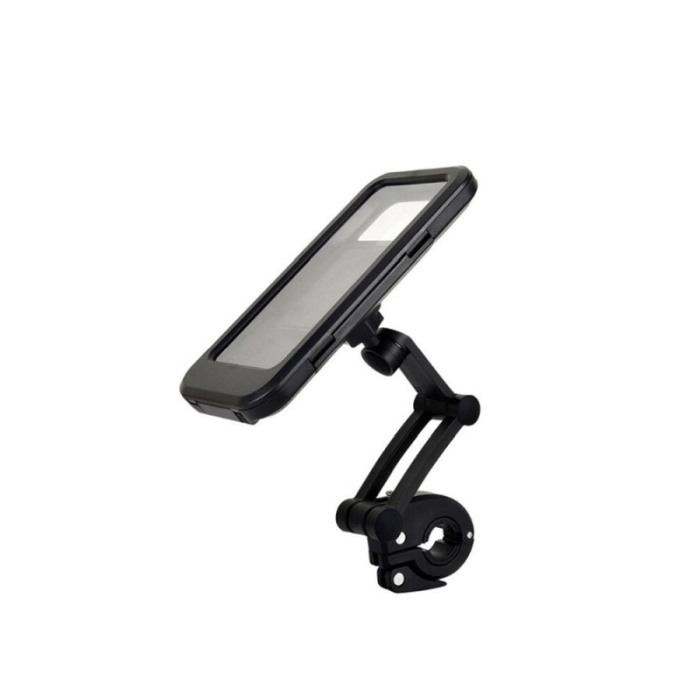Sistem prindere telefon pentru bicicleta si motocicleta Waterproof Holder, impermeabil, rotatie 360 de grade, 4-7 inch, negru [3]