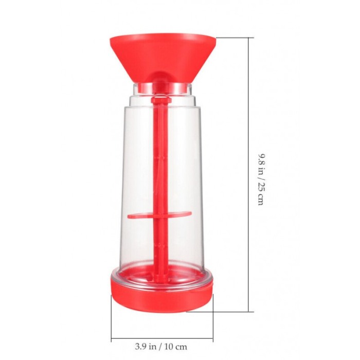 Sita manuala pentru faina EasySieve, usor de utilizat, 25x10x10 cm, recipient inclus, rosu, Doty® [5]