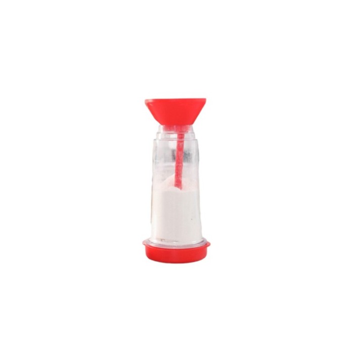 Sita manuala pentru faina EasySieve, usor de utilizat, 25x10x10 cm, recipient inclus, rosu, Doty® [2]