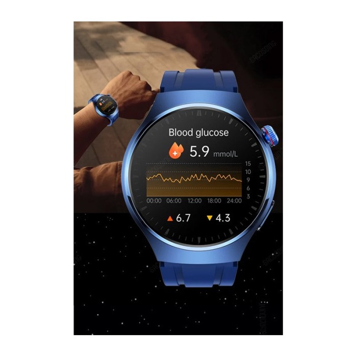 Smartwatch G7 Max Doty® cu 2 bratari incluse, Cadran NFC AI Asistent vocal, Sport Tracker inteligent, 1.53 inch, albastru [7]