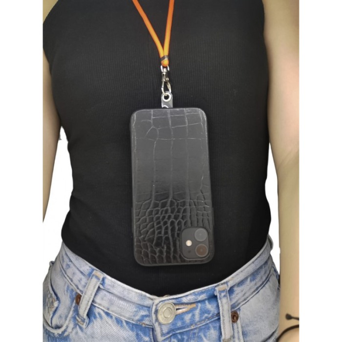 Snur pentru telefon sau tableta TwistPhone, universal, reglabil, portocaliu, Doty®️ [3]