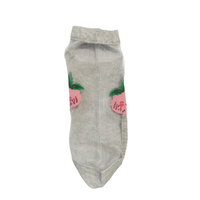 Sosete dama SummerFruits, design modern, cu panza si imprimeu, din bumbac, marime 35-38, gri, Doty®️ [4]