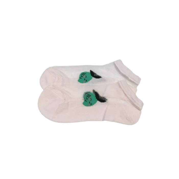 Sosete dama SummerFruits, design modern, cu panza si imprimeu, din bumbac, marime 35-38, roz pudra, Doty®️ [4]