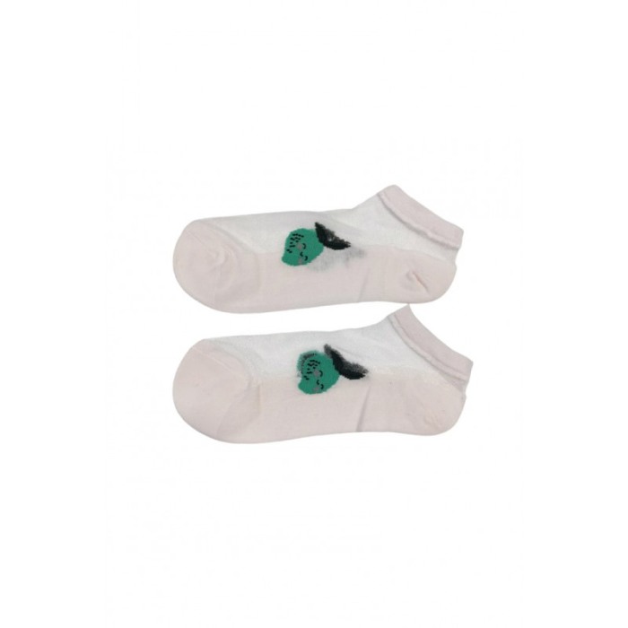 Sosete dama SummerFruits, design modern, cu panza si imprimeu, din bumbac, marime 35-38, roz pudra, Doty®️ [1]